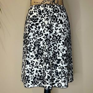 Y2K Ann Taylor LOFT Floral A line Linen Skirt